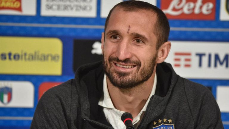 Giorgio Chiellini, durante una conferencia de prensa