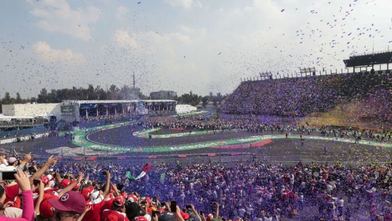 Celebración, durante el GP de México 2017 