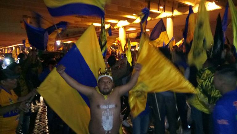 Aficionado de Tigres en el festejo