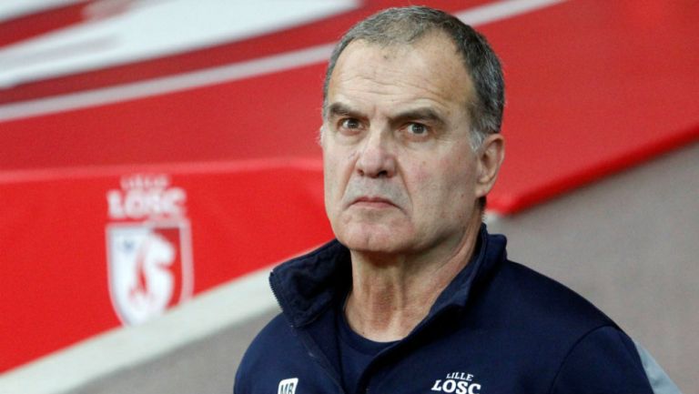 Marcelo Bielsa en entrenamiento del Lille