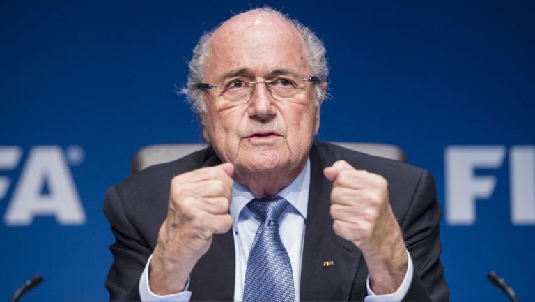 Blatter, durante una conferencia en Suiza 