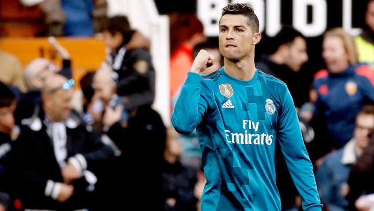 Cristiano Ronaldo se muestra feliz tras marcar contra Valencia 