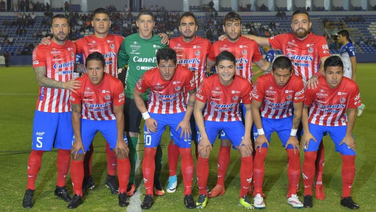 Atlético de San Luis previo a un partido contra Celaya