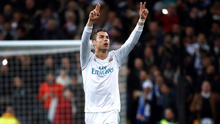 Cristiano Ronaldo festeja tras marcar el empate contra PSG