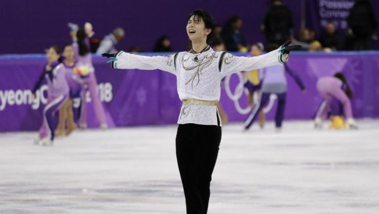 Yuzuru Hanyu, feliz tras terminar su rutina en PyeongChang 2018