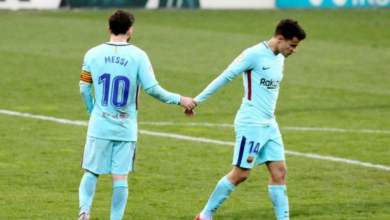 Messi y Coutinho, tras el juego contra el Eibar 