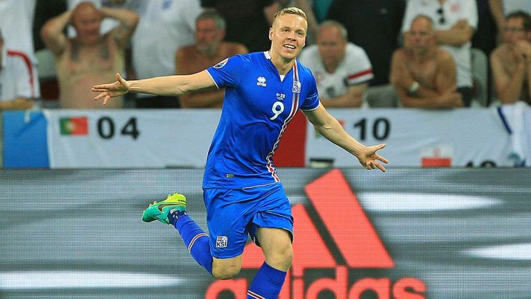 Celebración de gol de Islandia contra Inglaterra en Euro 2016