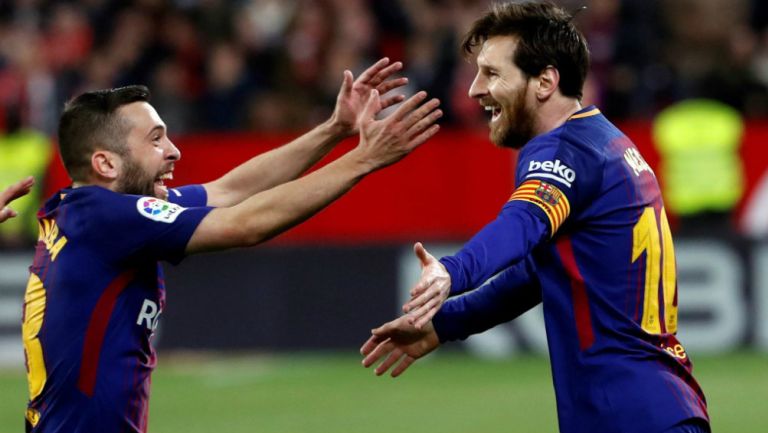 Barcelona festeja gol de Lionel Messi