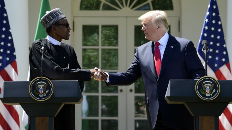 Trump, con el presidente de Nigeria en la Casa Blanca 