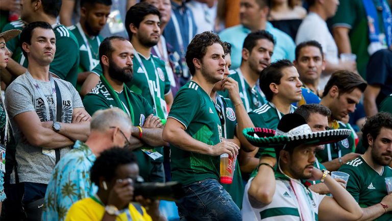 Afición de México, en el duelo de Octavos de Final ante Brasil