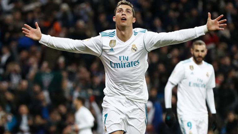 Cristiano celebra un anotación con el Real Madrid 