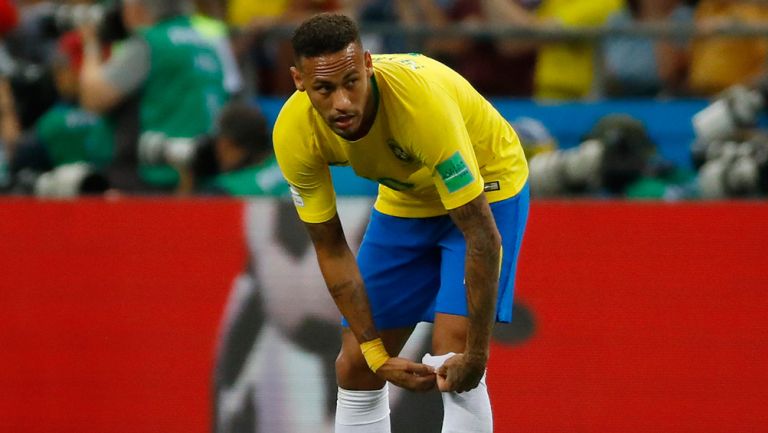 Neymar, durante el juego entre Brasil y Bélgica