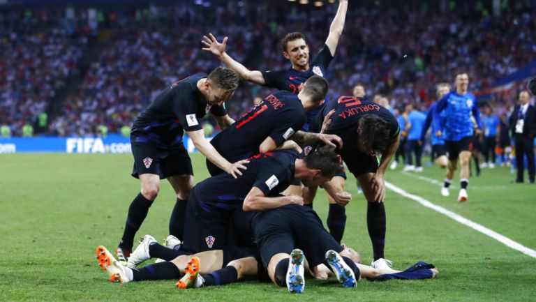 Croacia celebra una anotación frente a Rusia