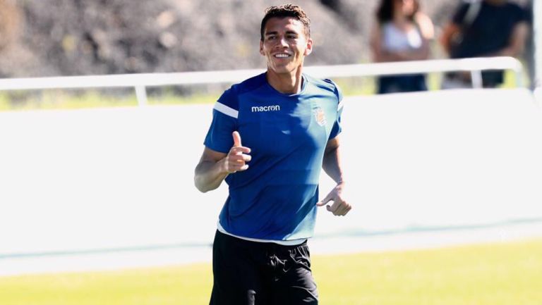 Moreno realiza su primer entrenamiento con la Real 