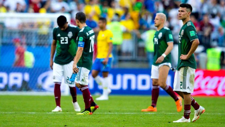 Selección Mexicana lamenta derrota contra Brasil en Rusia 2018