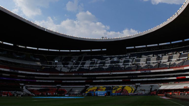 Panorámica del Estadio Azteca previo a un partido del América