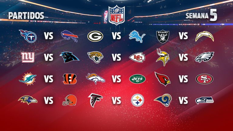 EN VIVO Y EN DIRECTO: NFL Semana 5 domingo