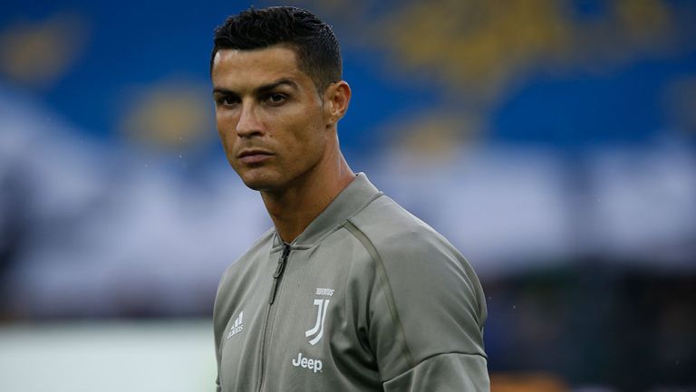 Cristiano Ronaldo previo a un partido de Juventus