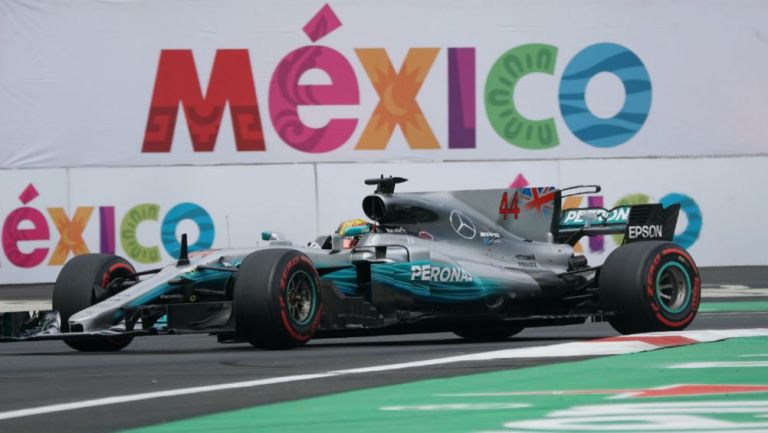 Hamilton, durante el Gran Premio de México 2017