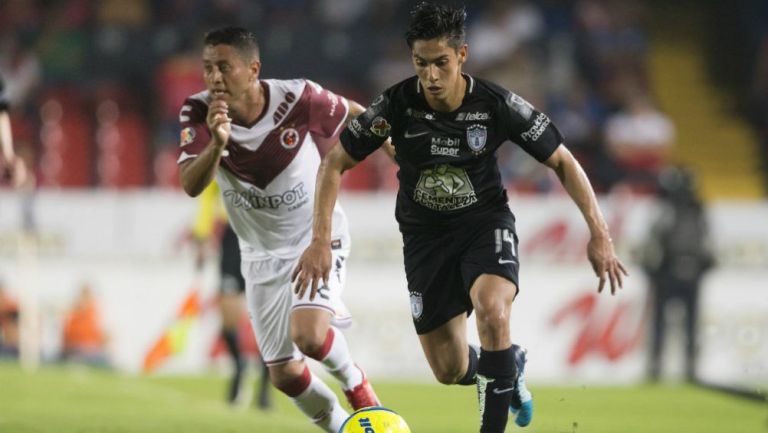 Esquivel y Aguirre durante un partido en Veracruz