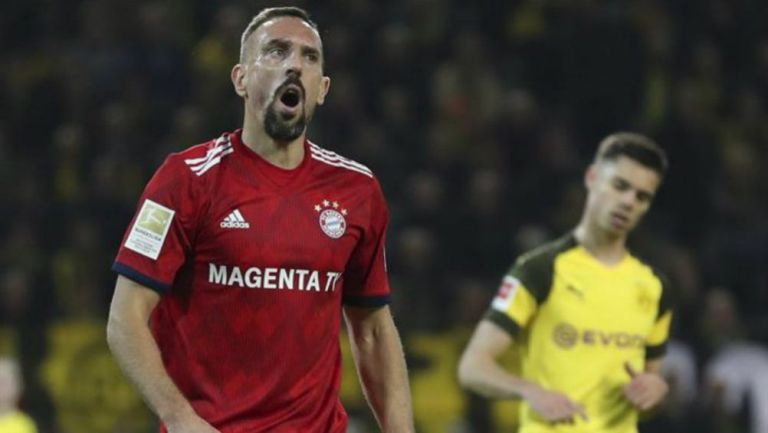 Ribéry durante el partido vs Dortmund