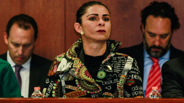 Ana Gabriela Guevara, durante la asamblea del Comité Olímpico Mexicano