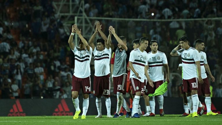 Seleccionados mexicanos en el juego vs Argentina