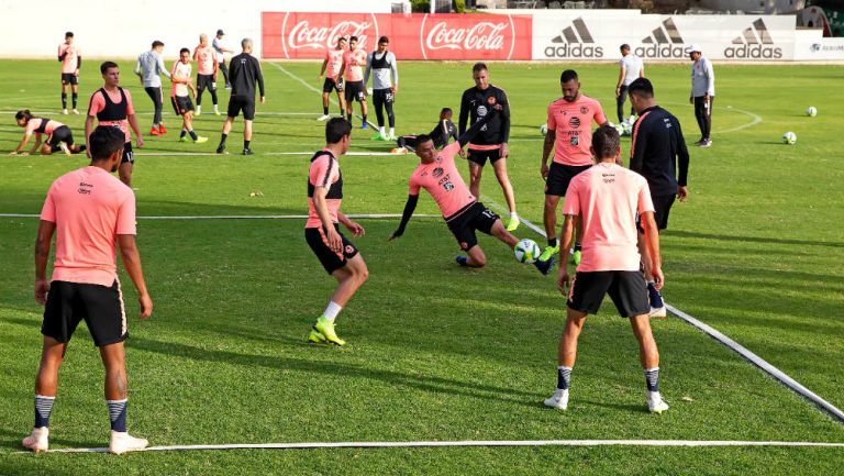 América durante su último entrenamiento en el CAR