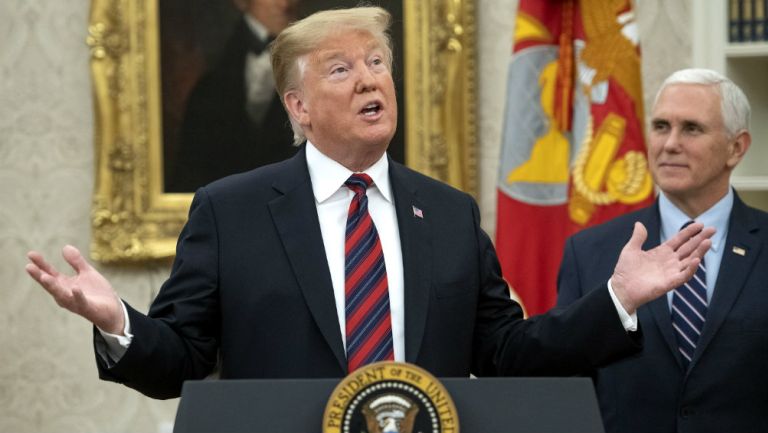 Donald Trump, durante una conferencia de prensa