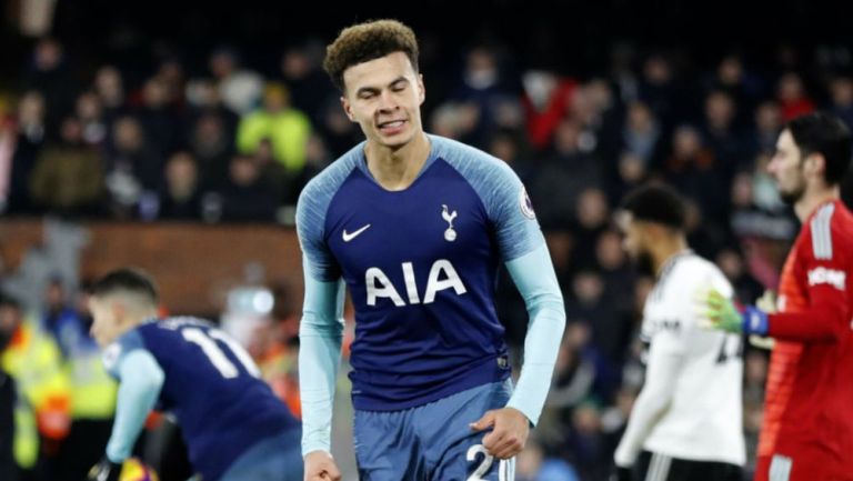 Dele Alli previo a lesionarse con en Tottenham vs Fulham