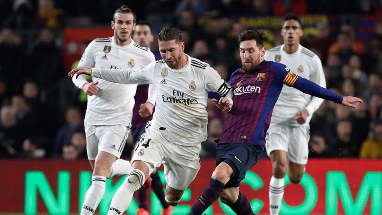 Sergio Ramos marca a Lionel Messi en Ida de Semifinal de Copa del Rey