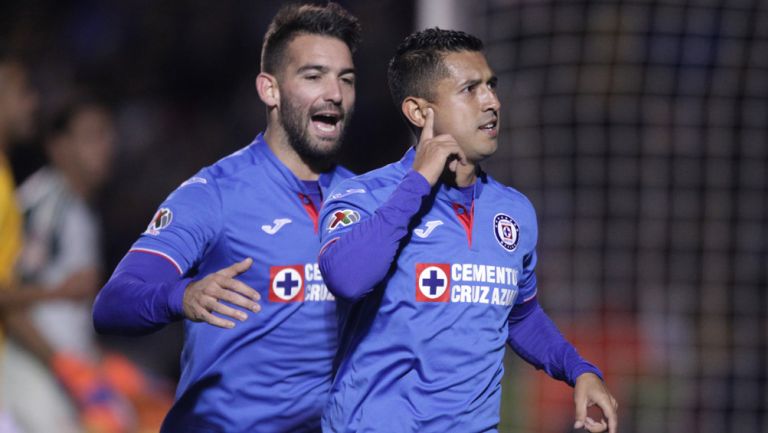 Elías Hernández celebra gol ante Tigres en la J3 de C2019