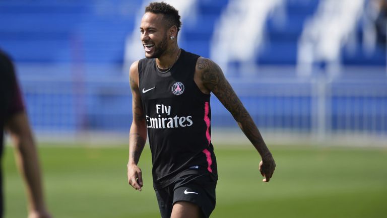 Neymar, durante una sesión con el PSG