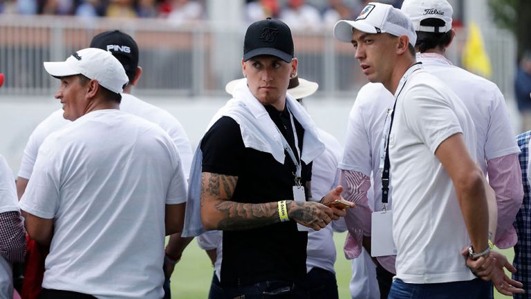 Nico Castillo y Agustín Marchesín en el World Golf Championships