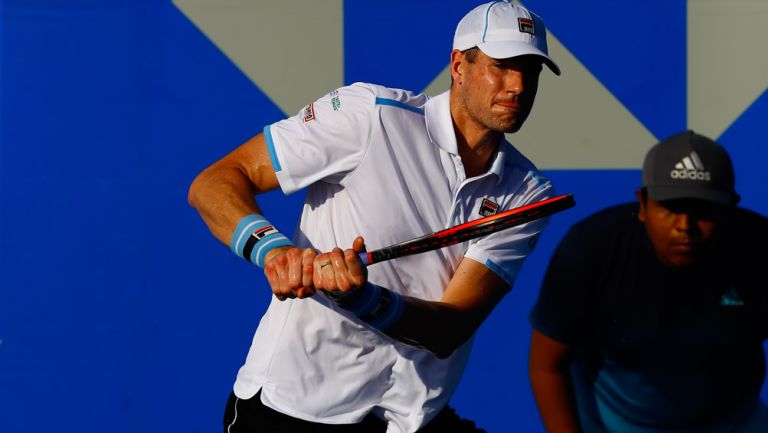 John Isner, durante su participación en el AMT