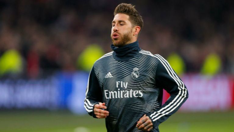 Sergio Ramos previo a un partido del Real Madrid