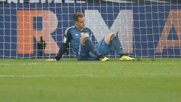 Ter Stegen durante un juego con la selección de Alemania