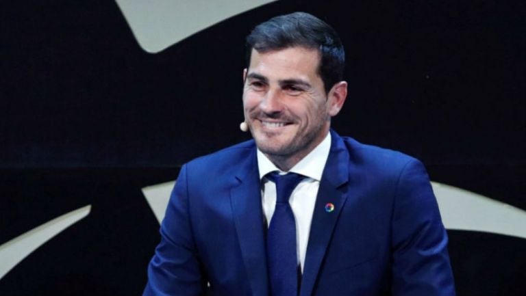 Casillas durante la presentación de La Liga Icons