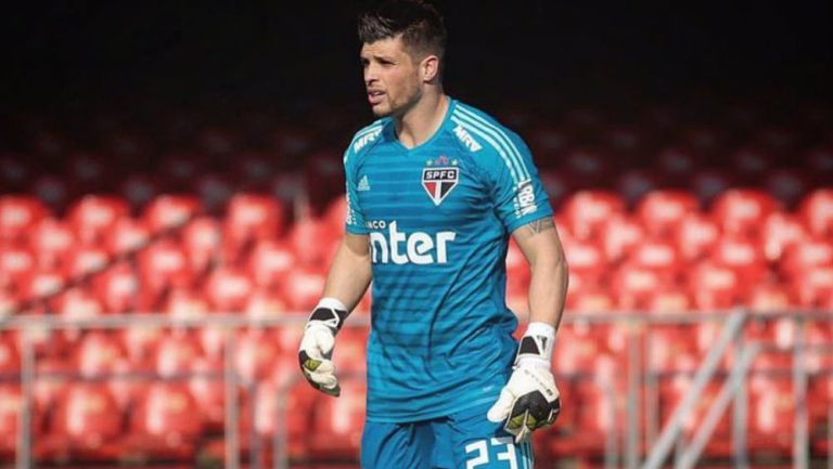 Volpi, en un partido del São Paulo 