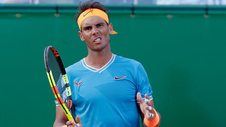 Nadal se lamenta en luego contra Fabio Fognini