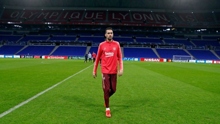 Sergio Busquets previo a un partido con el Barcelona 