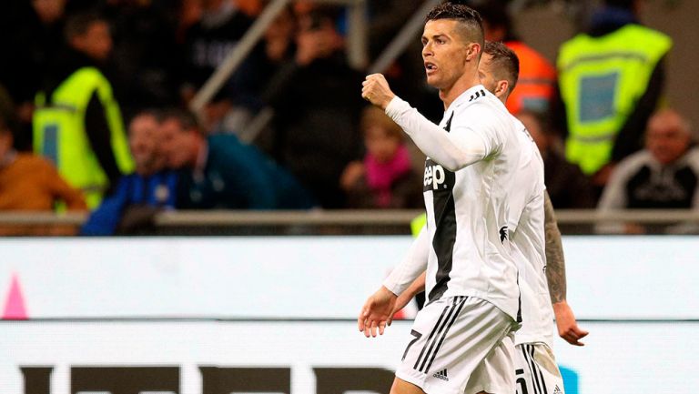 Cristiano Ronaldo celebra el 1-1 contra el Inter de Milán