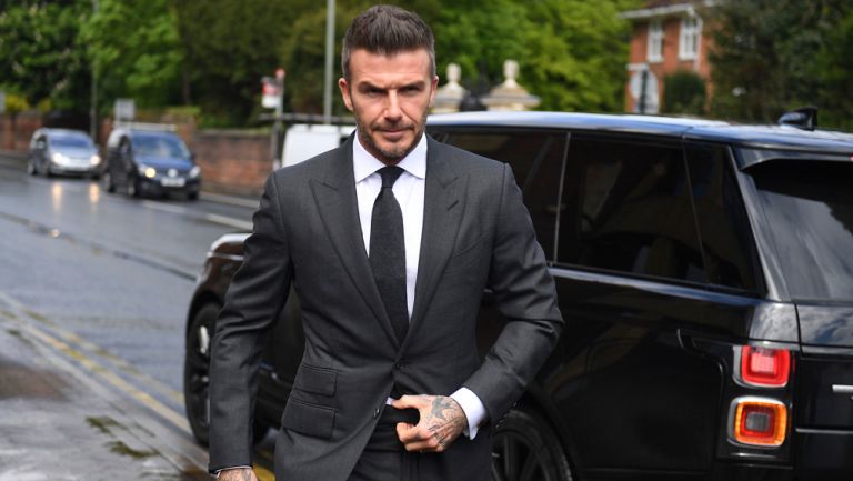 Beckham, llegando a su audiencia en Londres 