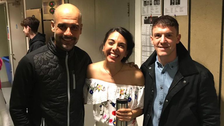 Guardiola se toma foto con María Gabriela García Rivero