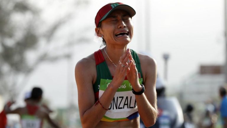 Guadalupe González, después de cruzar la meta en Río 2016