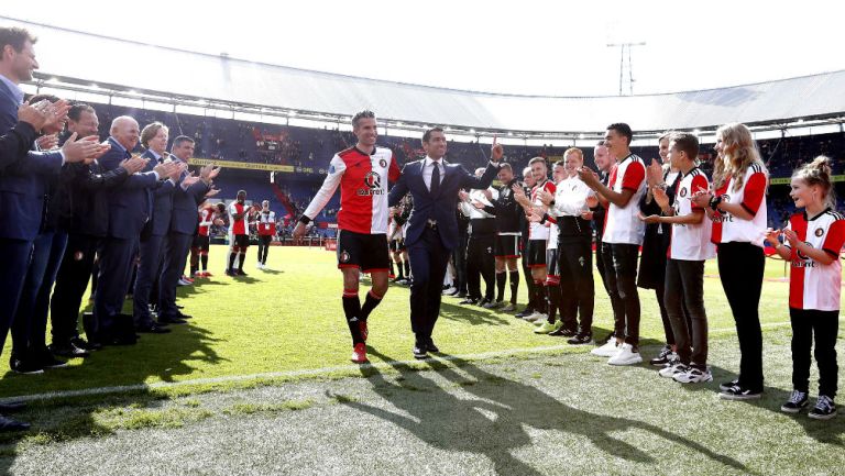 Robin van Persie durante el partido de despedida con el Feyenoord 