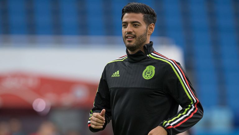 Carlos Vela, en entrenamiento de la Selección Mexicana