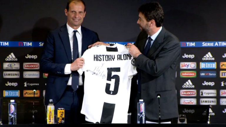 Allegri, en conferencia de prensa con la Juventus 