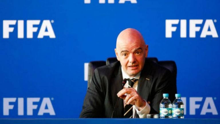 Infantino durante un congreso de la FIFA 