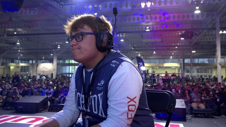 MkLeo, durante una partida en GOML 2019